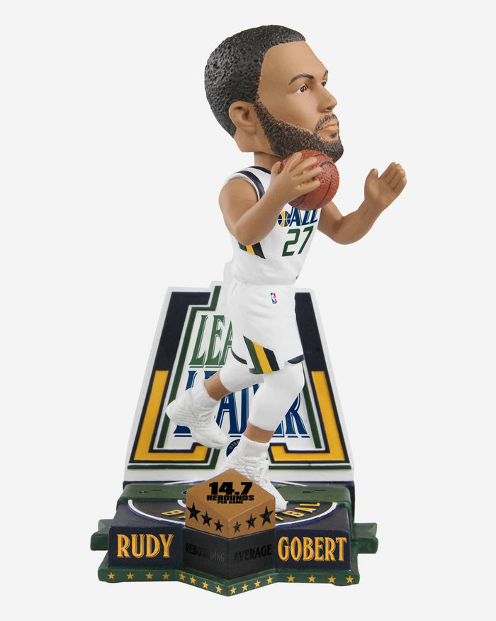 Rudy Gobert Utah Jazz 2022 Rebounds Per Game Leader Bobblehead FOCO - FOCO.com
