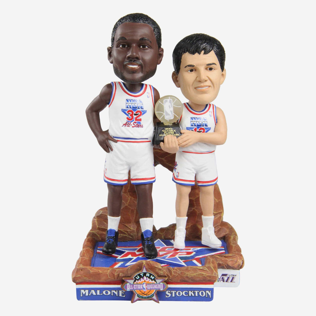 Karl Malone & John Stockton Utah Jazz 1993 NBA All-Star Game Co-MVP Dual Bobblehead FOCO - FOCO.com