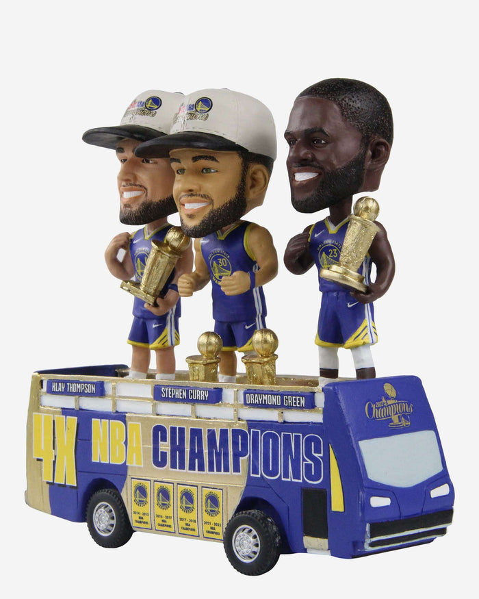 Golden State Warriors 4X NBA Champions Parade Bus Mini Bobblehead Scene FOCO - FOCO.com