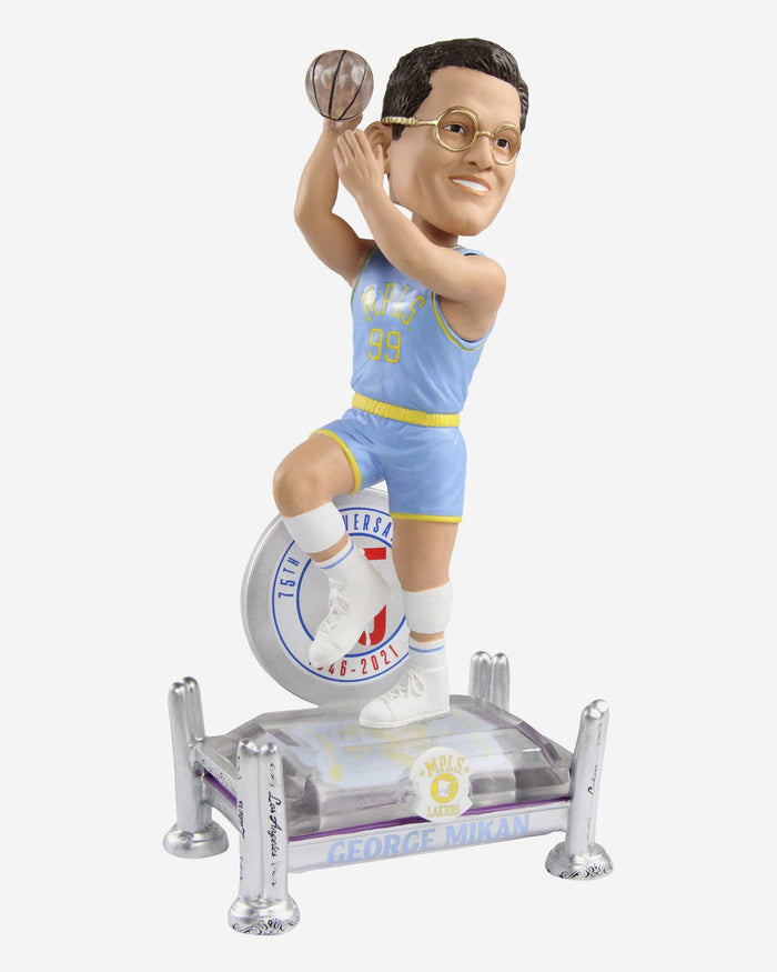 George Mikan Los Angeles Lakers 75th Anniversary Bobblehead FOCO - FOCO.com