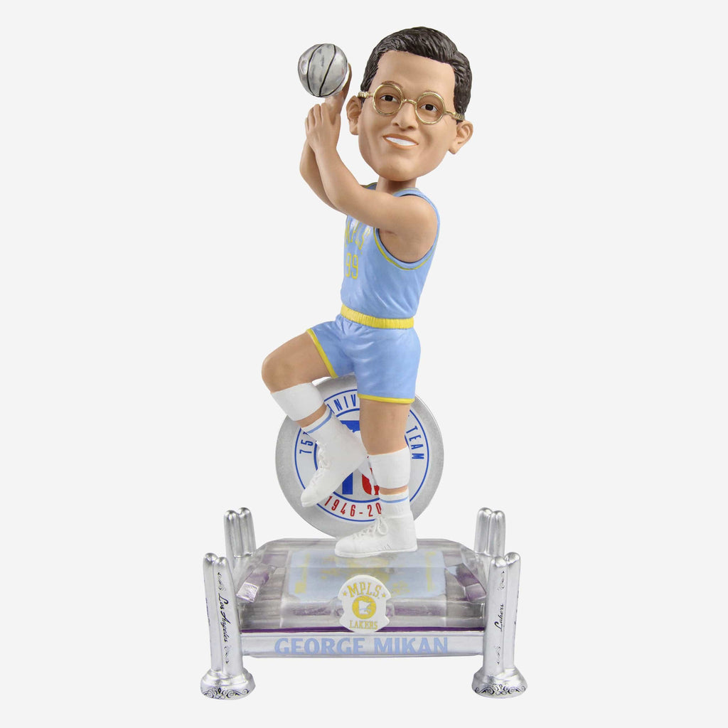 George Mikan Los Angeles Lakers 75th Anniversary Bobblehead FOCO - FOCO.com