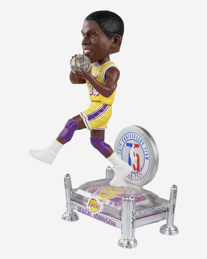 Magic Johnson Los Angeles Lakers 75th Anniversary Bobblehead FOCO - FOCO.com