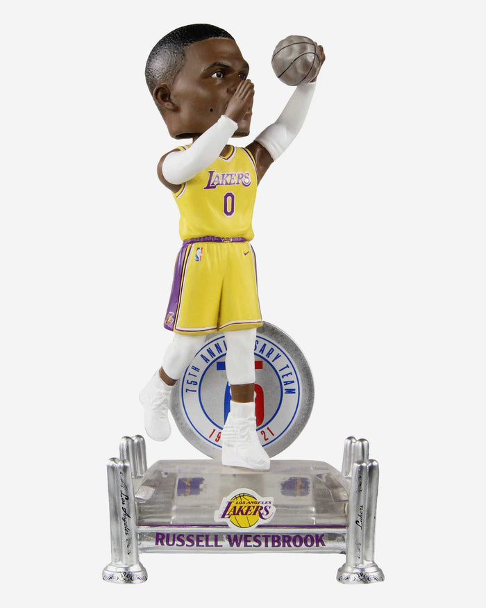 Russel Westbrook Los Angeles Lakers 75th Anniversary Bobblehead FOCO - FOCO.com