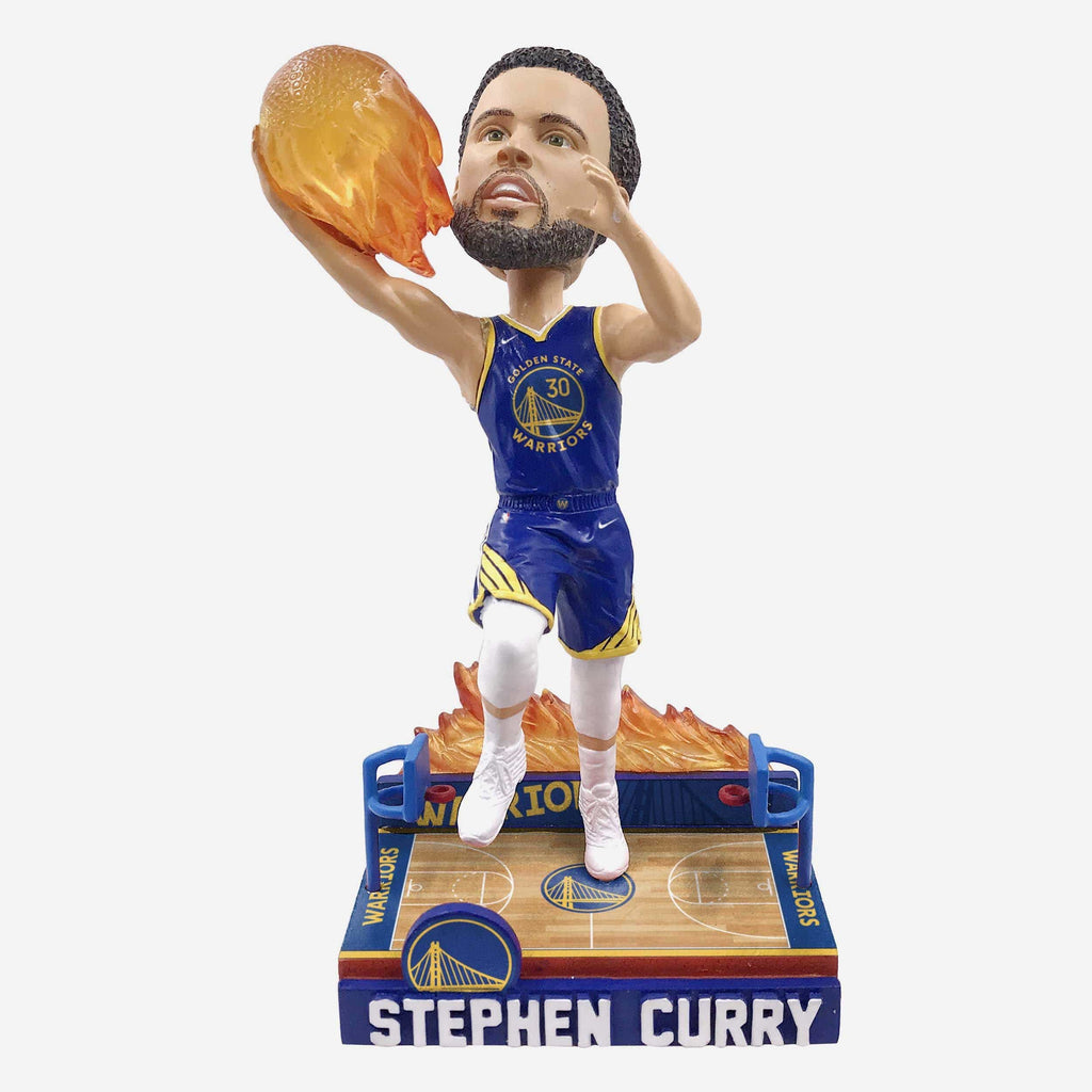 Steph Curry Golden State Warriors On Fire Bobblehead FOCO - FOCO.com