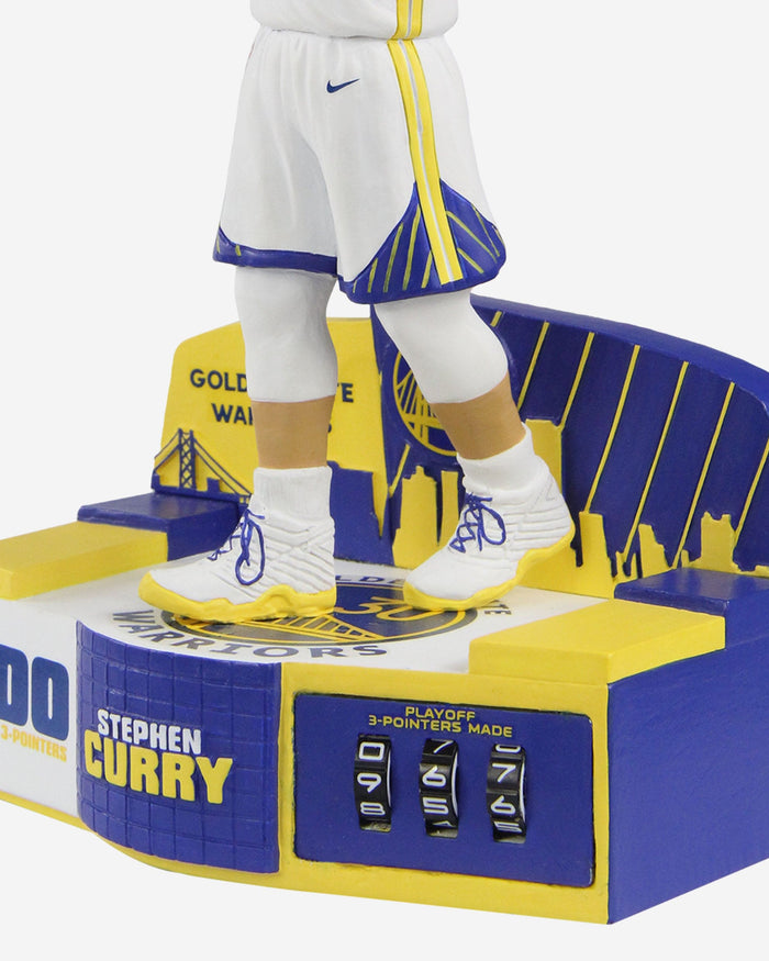 Steph Curry Golden State Warriors Playoff 3-Point Counter Bobblehead FOCO - FOCO.com