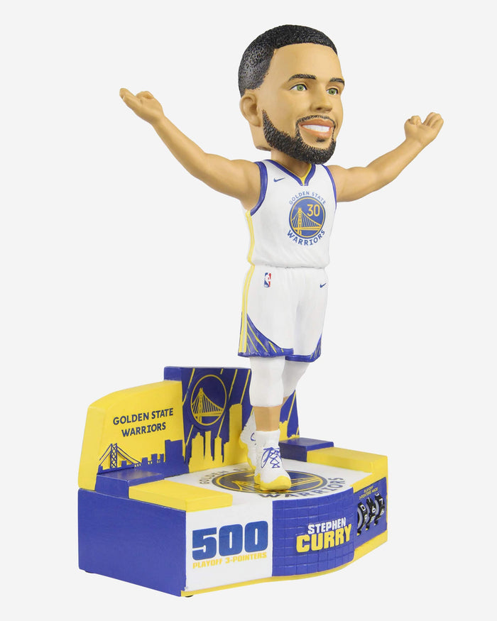 Steph Curry Golden State Warriors Playoff 3-Point Counter Bobblehead FOCO - FOCO.com