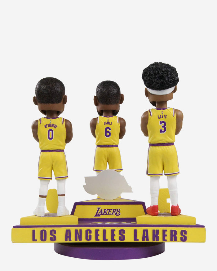 Anthony Davis & LeBron James & Russell Westbrook Los Angeles Lakers 360 Triple Bobblehead FOCO - FOCO.com