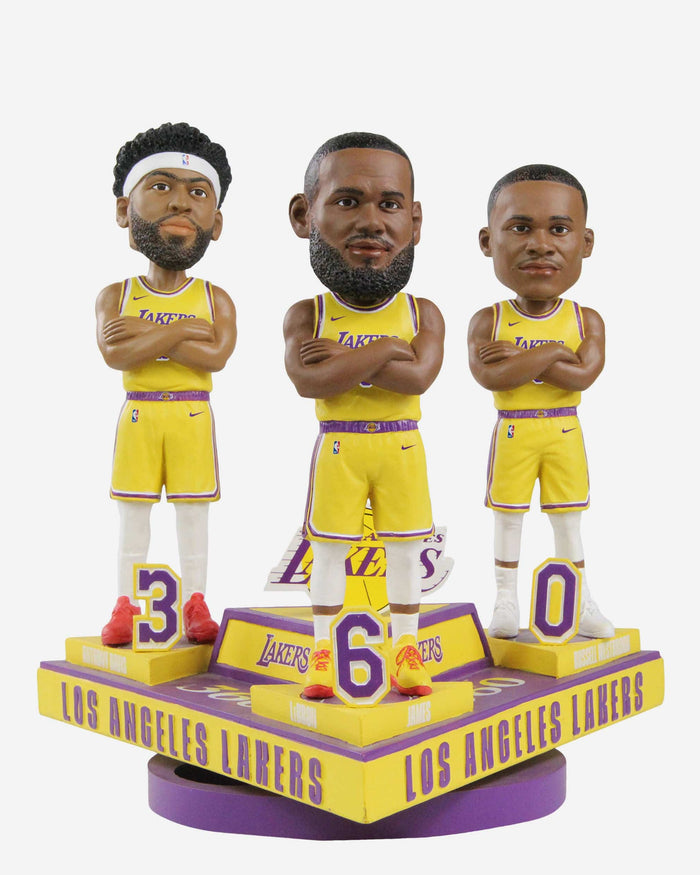 Anthony Davis & LeBron James & Russell Westbrook Los Angeles Lakers 360 Triple Bobblehead FOCO - FOCO.com