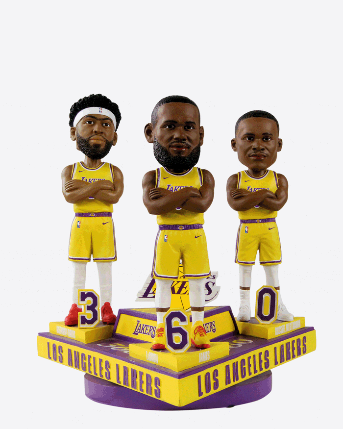 Anthony Davis & LeBron James & Russell Westbrook Los Angeles Lakers 360 Triple Bobblehead FOCO - FOCO.com