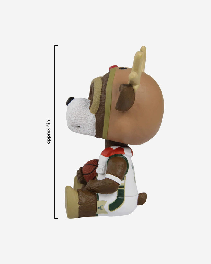 Bango Milwaukee Bucks Christmas Mascot Bobble Bro Mini Bobblehead FOCO - FOCO.com