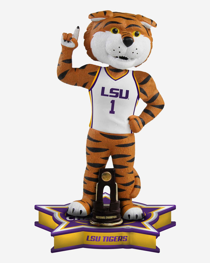 Mike the Tiger LSU Tigers 2023 NCAA Womens Basketball National Champions Mascot Bobblehead FOCO - FOCO.com
