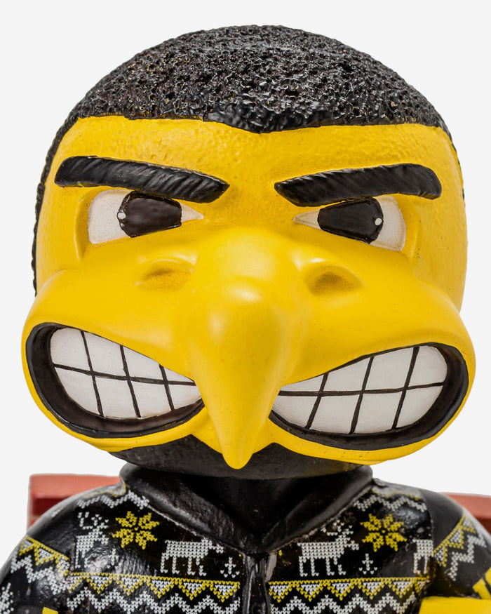Herky The Hawk Iowa Hawkeyes Holiday Mascot Bobblehead FOCO - FOCO.com