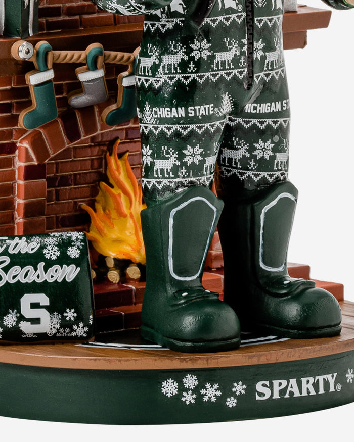 Sparty Michigan State Spartans Holiday Mascot Bobblehead FOCO - FOCO.com