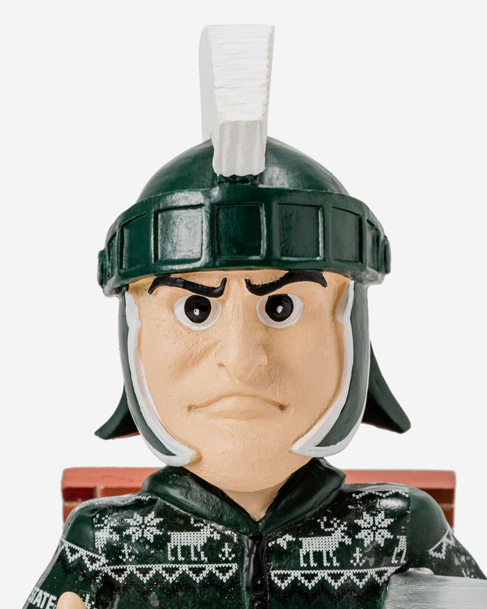 Sparty Michigan State Spartans Holiday Mascot Bobblehead FOCO - FOCO.com
