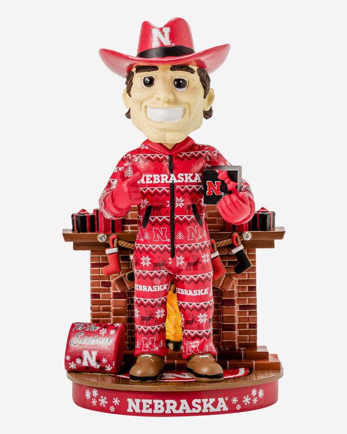 Herbie Husker Nebraska Cornhuskers Holiday Mascot Bobblehead FOCO - FOCO.com