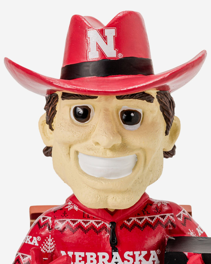 Herbie Husker Nebraska Cornhuskers Holiday Mascot Bobblehead FOCO - FOCO.com