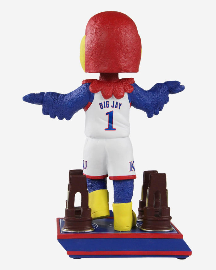Big Jay Kansas Jayhawks 4x Men's Basketball National Champions Trophy Mascot Bobblehead FOCO - FOCO.com