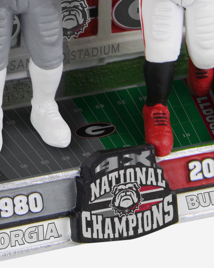 Hairy Dawg Georgia Bulldogs 2022 Football National Champions Between the Hedges Then and Now Mascot Bobblehead FOCO - FOCO.com