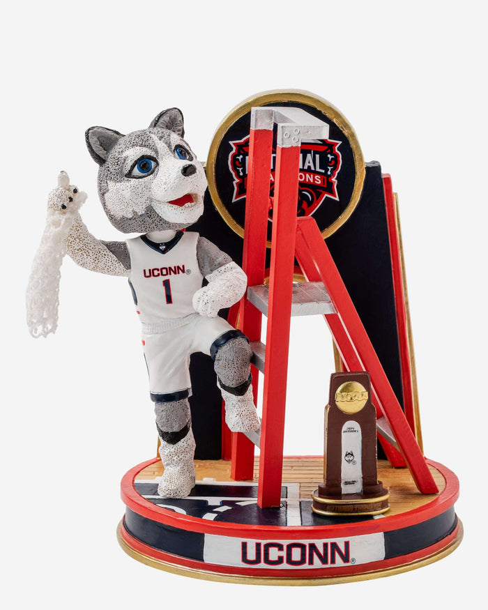 Jonathan The Husky UConn Huskies 2014 Mens Basketball National Champions Cutting The Net Mascot Mini Bobblehead Scene FOCO - FOCO.com