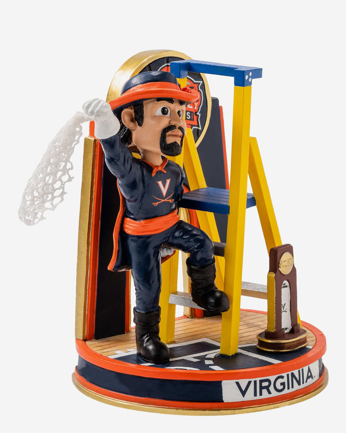Cavman Virginia Cavaliers 2019 Mens Basketball National Champions Cutting The Net Mascot Mini Bobblehead Scene FOCO - FOCO.com
