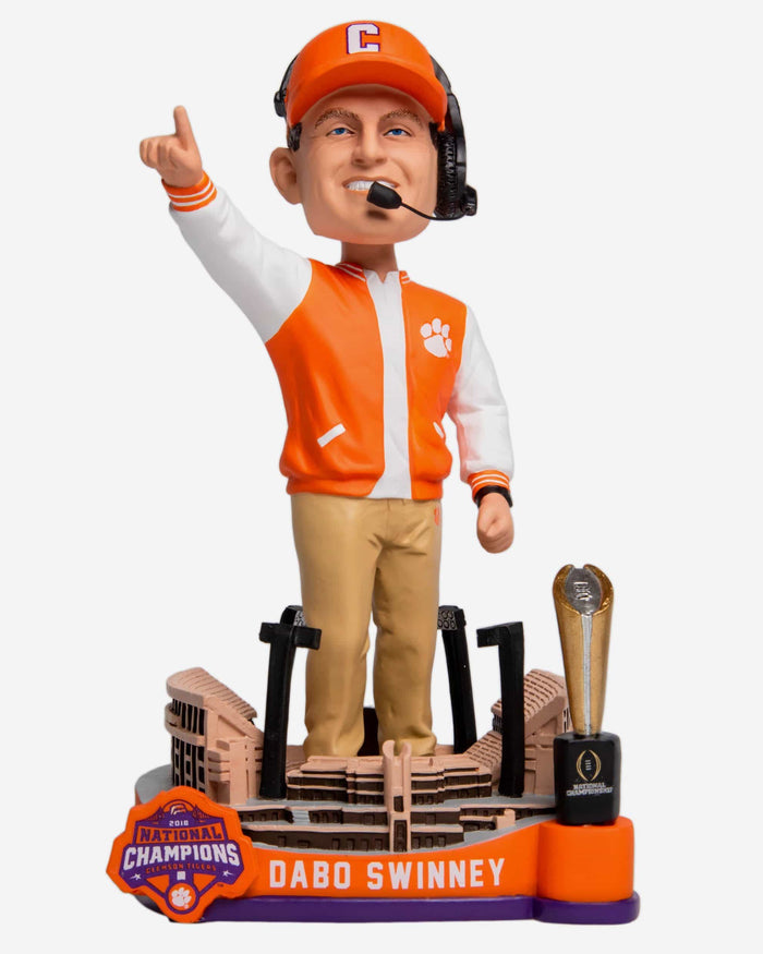 Dabo Swinney Clemson Tigers Stadium Base Championship Bobblehead FOCO - FOCO.com