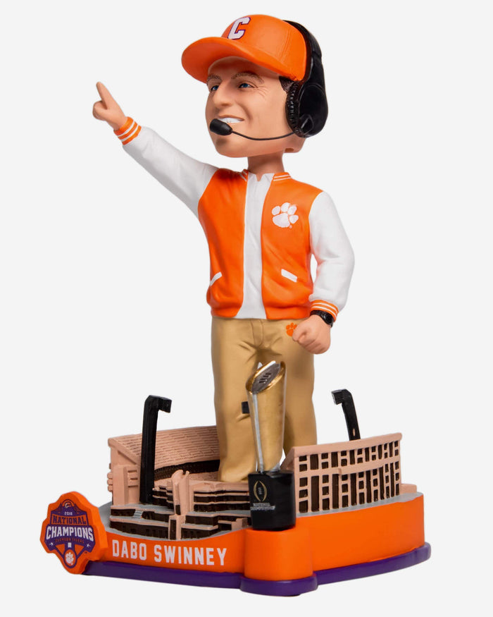Dabo Swinney Clemson Tigers Stadium Base Championship Bobblehead FOCO - FOCO.com