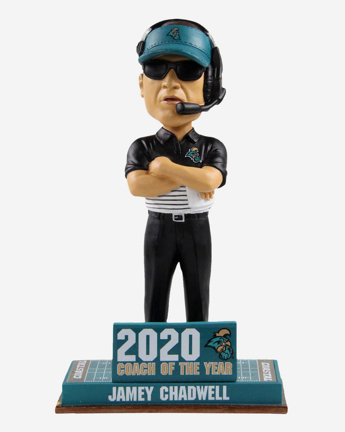 Jamey Chadwell Coastal Carolina Chanticleers 2020 Coach Of The Year Bobblehead FOCO - FOCO.com