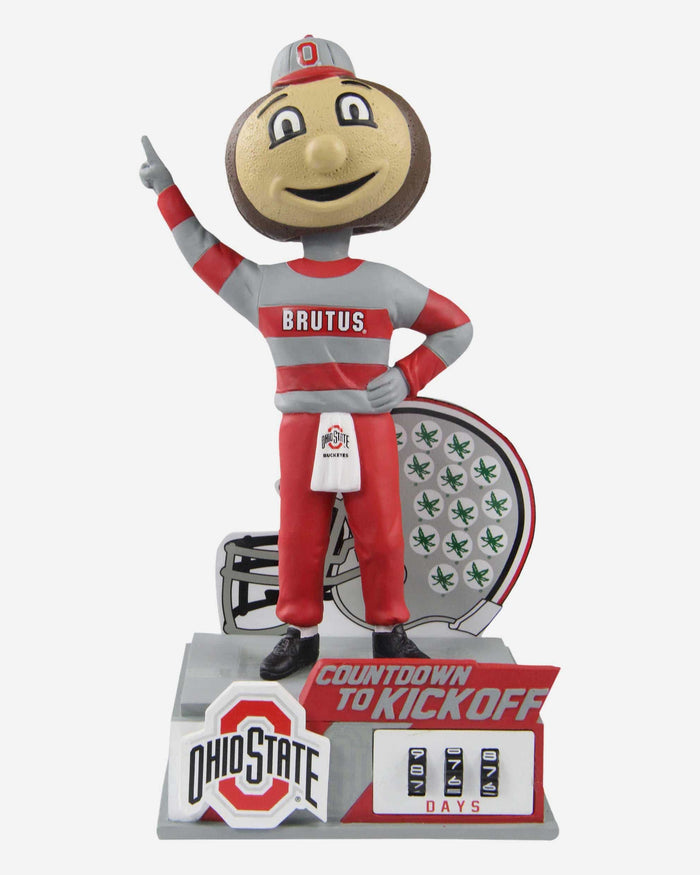 Brutus Buckeye Ohio State Buckeyes Countdown To Kickoff Mascot Bobblehead FOCO - FOCO.com