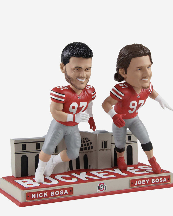 Nick Bosa & Joey Bosa Ohio State Buckeyes Dual Bobblehead FOCO - FOCO.com