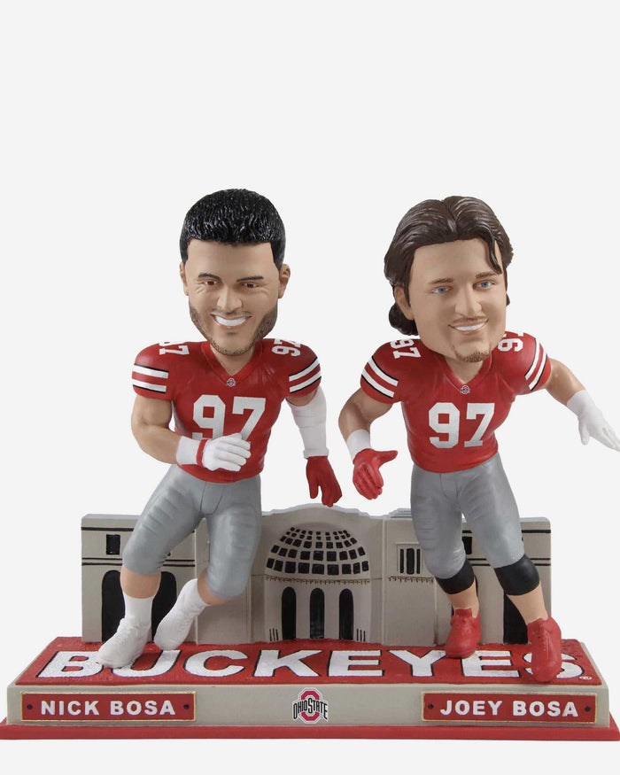 Nick Bosa & Joey Bosa Ohio State Buckeyes Dual Bobblehead FOCO - FOCO.com