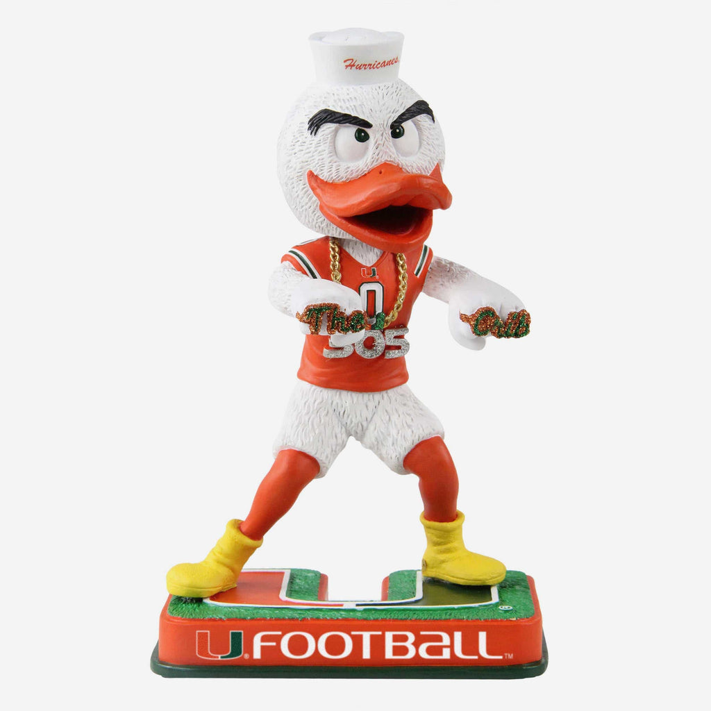 Sebastian Miami Hurricanes Touchdown Rings Bobblehead FOCO - FOCO.com