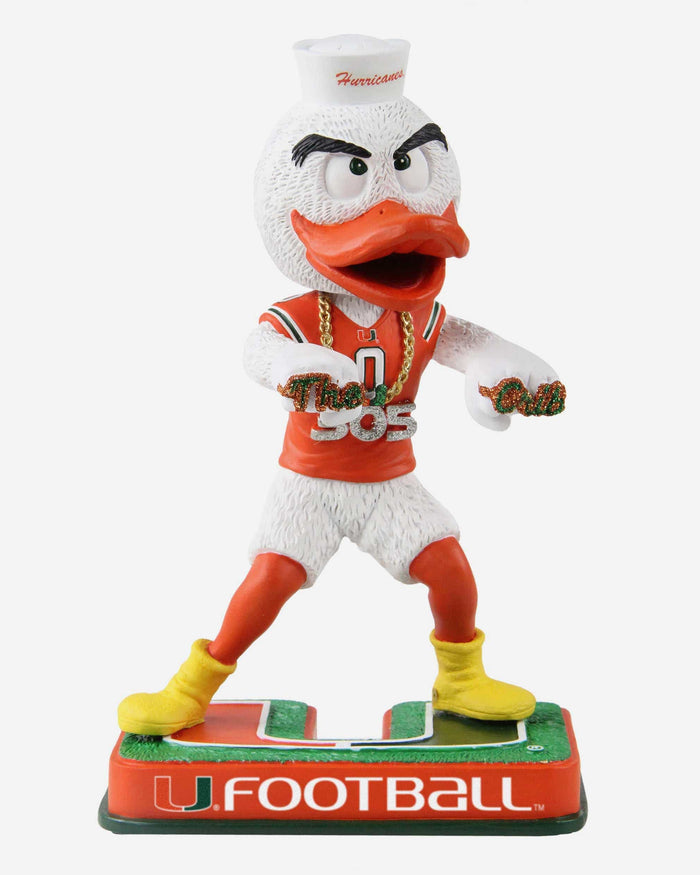 Sebastian Miami Hurricanes Touchdown Rings Bobblehead FOCO - FOCO.com