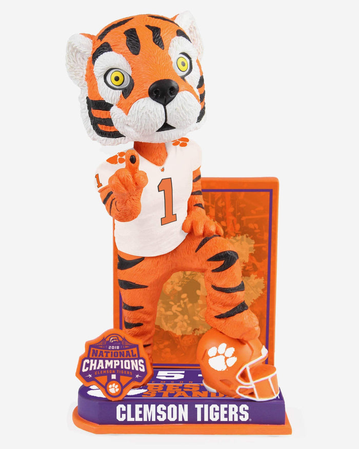 The Tiger Clemson Tigers 2018 Undefeated Mascot Bobblehead FOCO - FOCO.com
