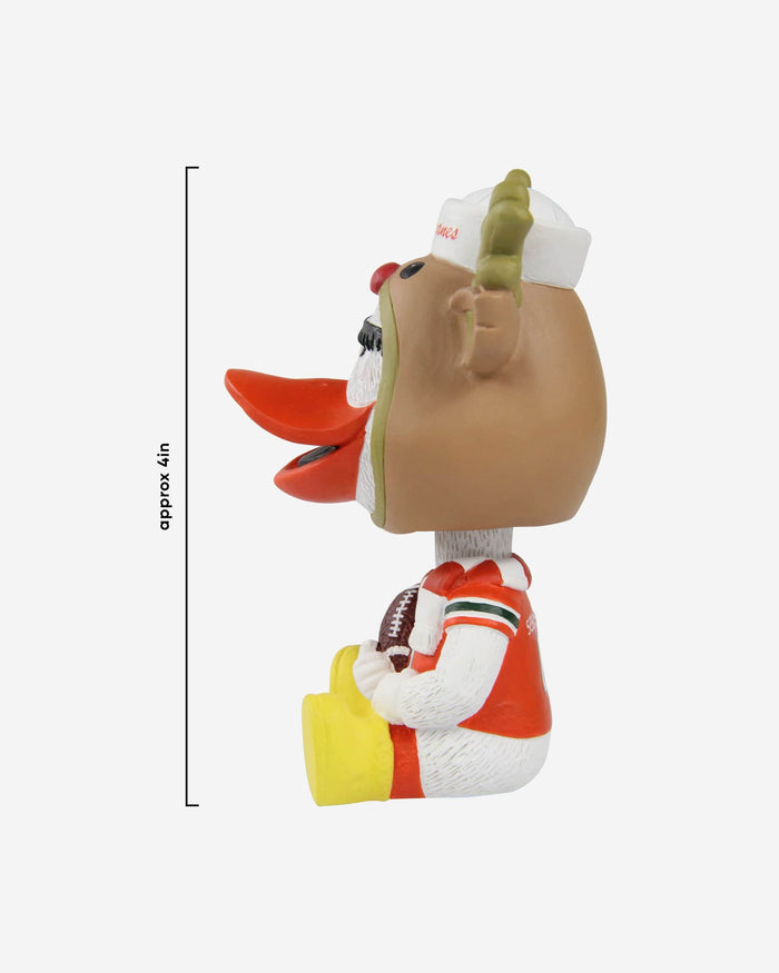 Sebastian Miami Hurricanes Christmas Mascot Bobble Bro Mini Bobblehead FOCO - FOCO.com