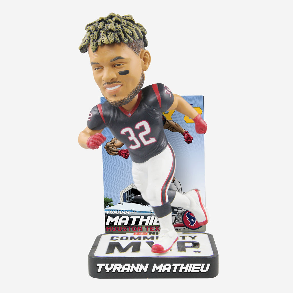 Tyrann Mathieu Houston Texans 2018 Community MVP Award Bobblehead FOCO - FOCO.com