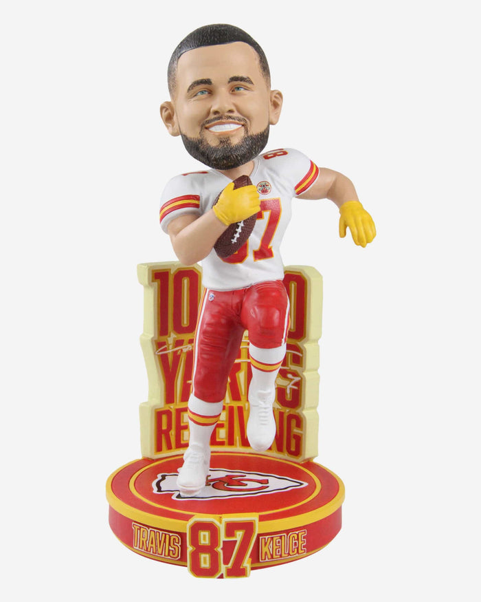 Travis Kelce Kansas City Chiefs 10,000 Career Receiving Yards Bobblehead FOCO - FOCO.com