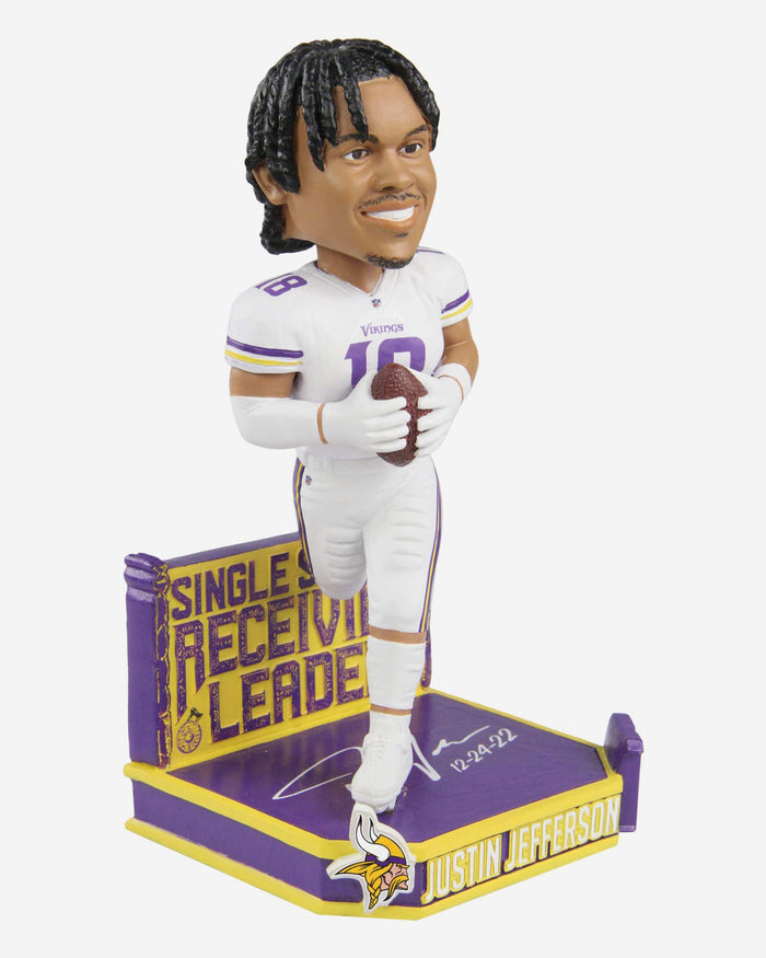 Justin Jefferson Minnesota Vikings Single Season Receiving Yards Record Bobblehead FOCO - FOCO.com