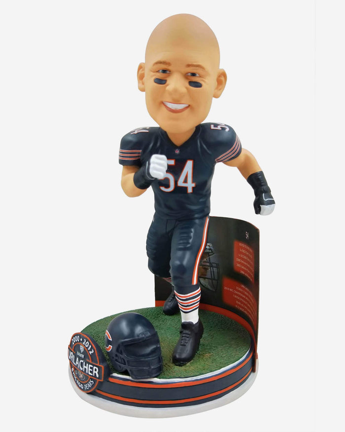Brian Urlacher Chicago Bears NFL Career Stats Bobblehead FOCO - FOCO.com