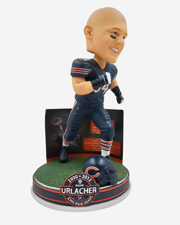 Brian Urlacher Chicago Bears NFL Career Stats Bobblehead FOCO - FOCO.com