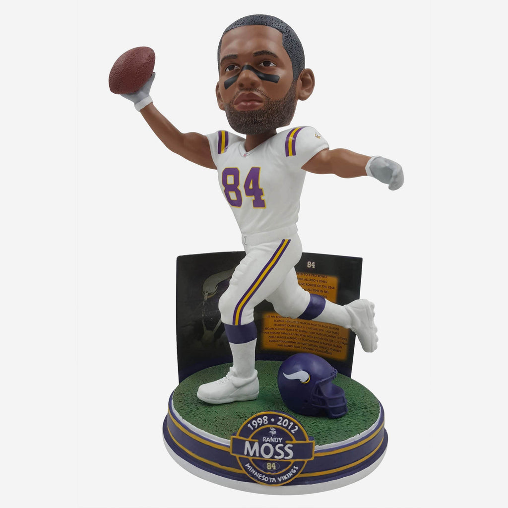 Randy Moss Minnesota Vikings NFL Career Stats Bobblehead FOCO - FOCO.com