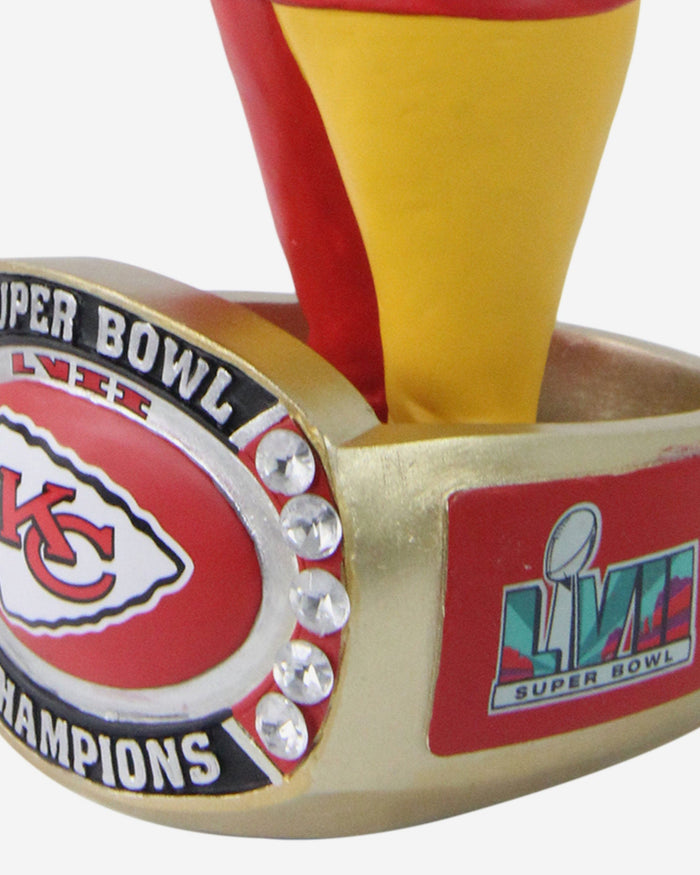 KC Wolf Kansas City Chiefs Super Bowl LVII Champions Ring Base Mascot Bighead Bobblehead FOCO - FOCO.com