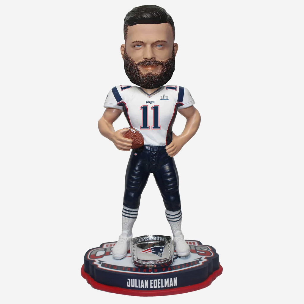 Julian Edelman New England Patriots Super Bowl LIII Champions Bobblehead FOCO - FOCO.com