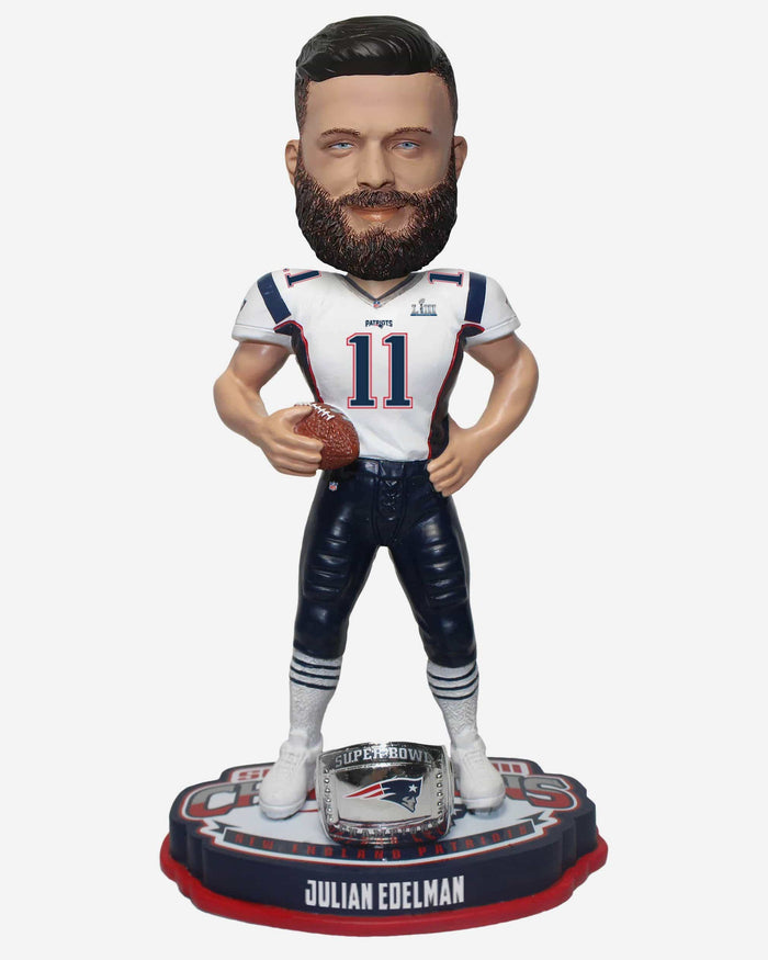 Julian Edelman New England Patriots Super Bowl LIII Champions Bobblehead FOCO - FOCO.com
