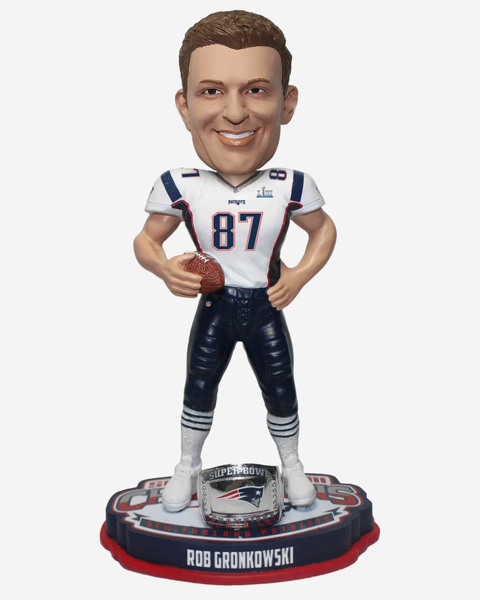 Rob Gronkowski New England Patriots Super Bowl LIII Champions Bobblehead FOCO - FOCO.com
