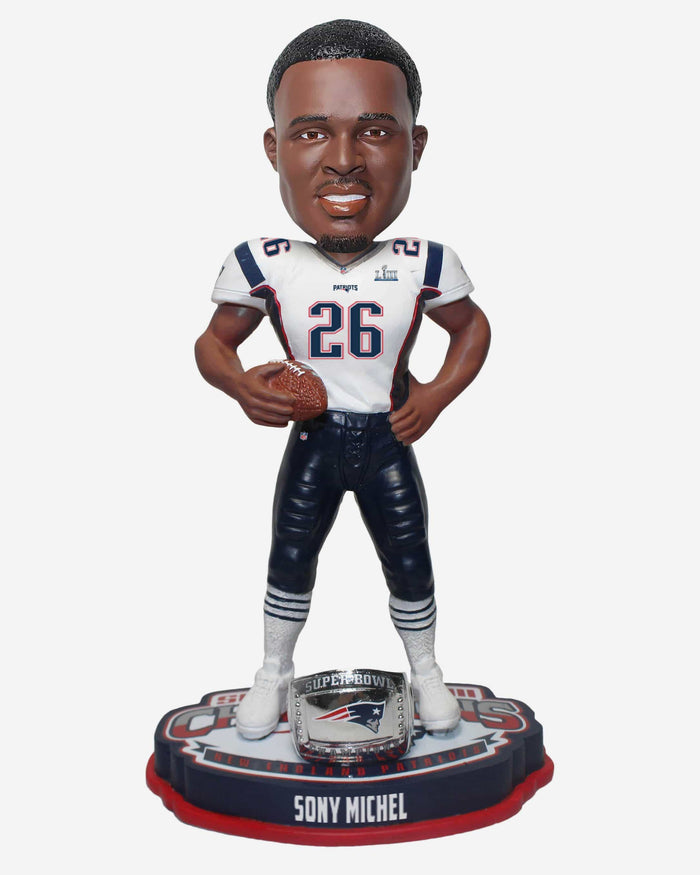 Sony Michel New England Patriots Super Bowl LIII Champions Bobblehead FOCO - FOCO.com