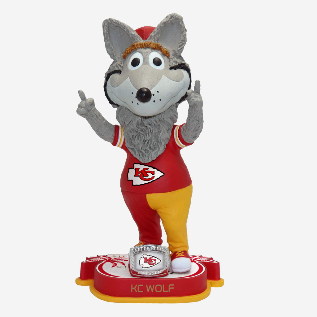 KC Wolf Kansas City Chiefs Super Bowl LIV Champions Bobblehead FOCO - FOCO.com