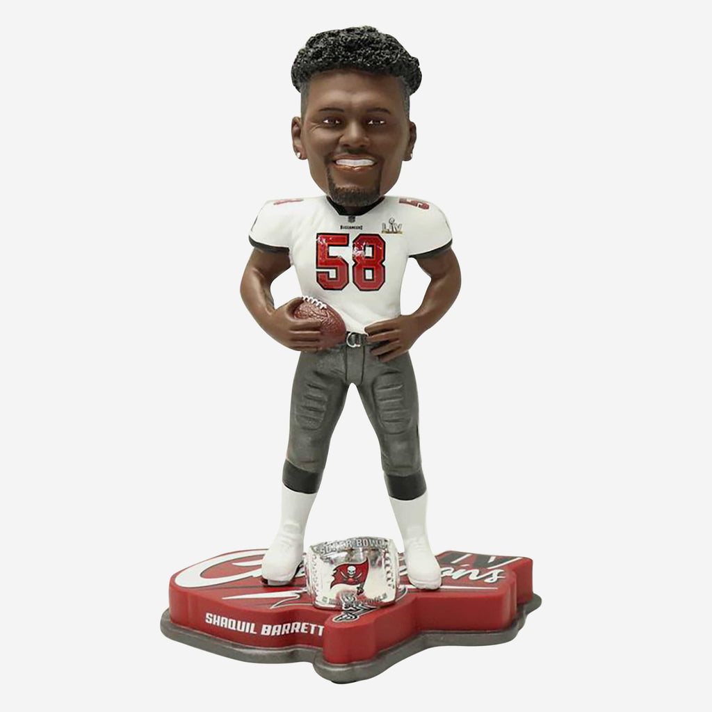 Shaquil Barrett Tampa Bay Buccaneers Super Bowl LV Champions Bobblehead FOCO - FOCO.com