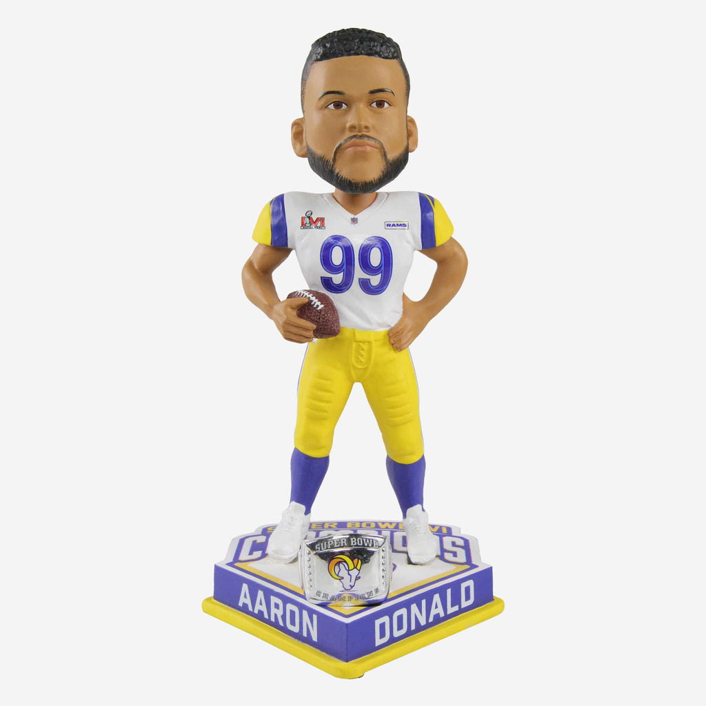 Aaron Donald Los Angeles Rams Super Bowl LVI Champions Bobblehead FOCO - FOCO.com