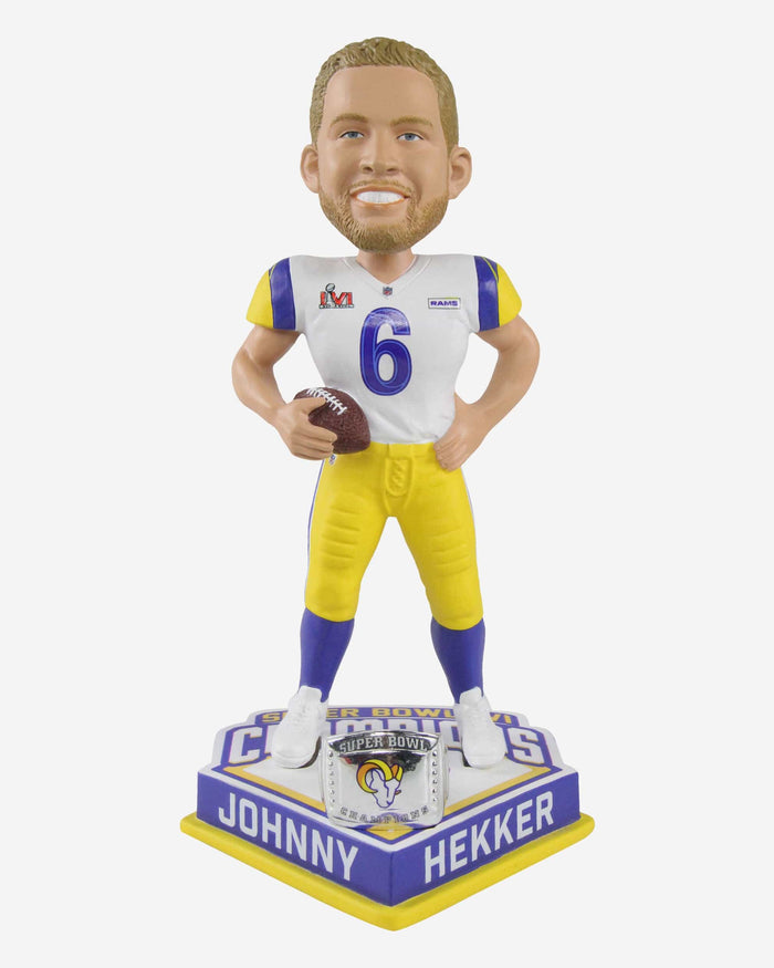 Johnny Hekker Los Angeles Rams Super Bowl LVI Champions Bobblehead FOCO - FOCO.com
