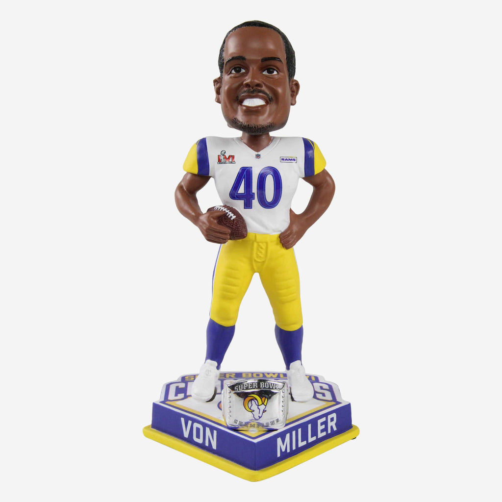 Von Miller Los Angeles Rams Super Bowl LVI Champions Bobblehead FOCO - FOCO.com